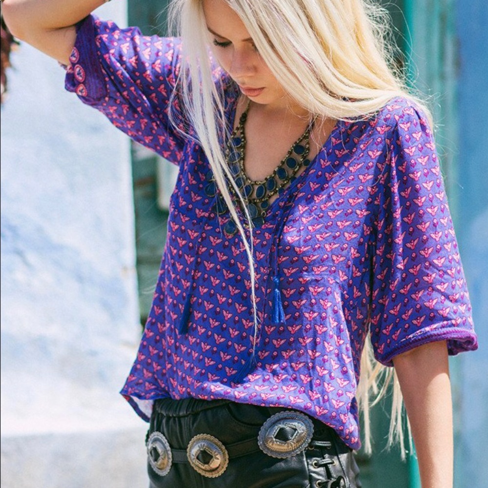 Spell & the Gypsy, Sunset Road Blouse VINTAGE!!